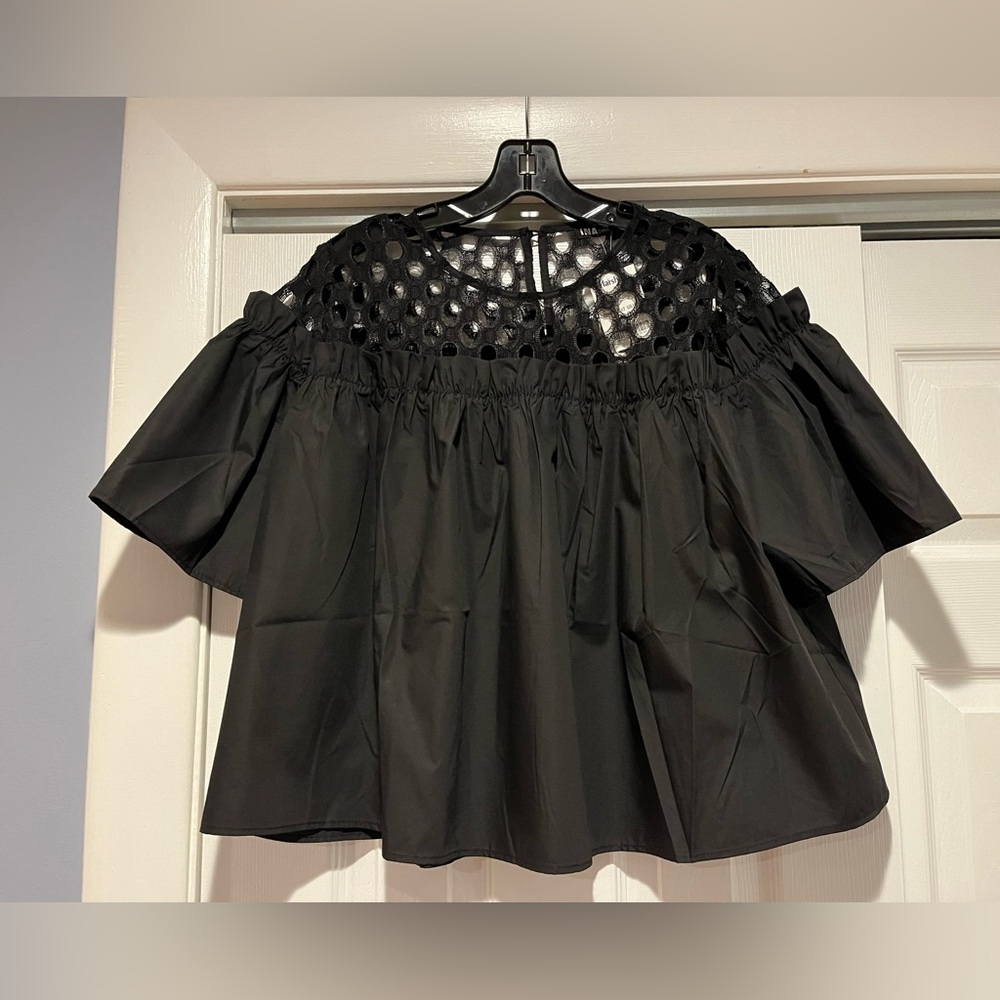 NWT cute INA black top (worn casual or dressy)